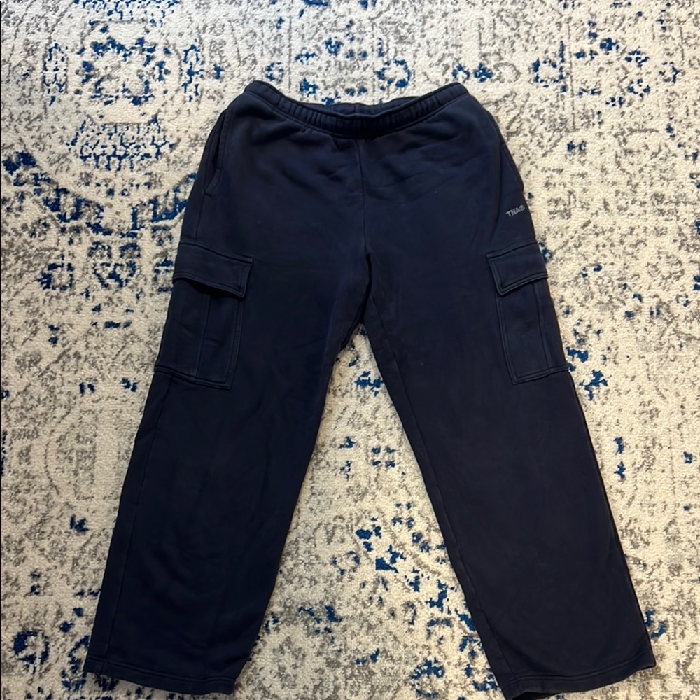 TNA Cozy Fleece Sweatpants in Dark Blue